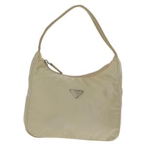 Prada Hobo Tessuto Beige Nylon Handbag (Pre-Owned)